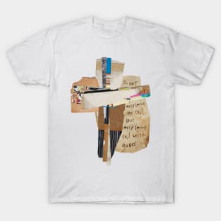 Abstract Scripture Art Cross Tshirt T-Shirt